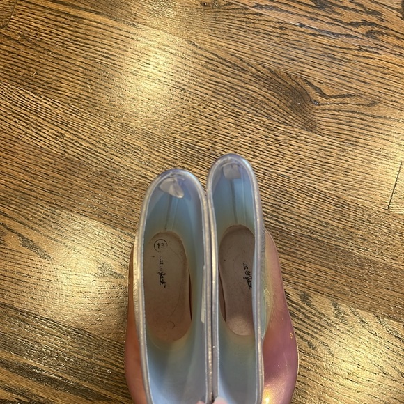 Cat And Jack Little Girls Rainbow Rain Boots - Picture 5 of 5